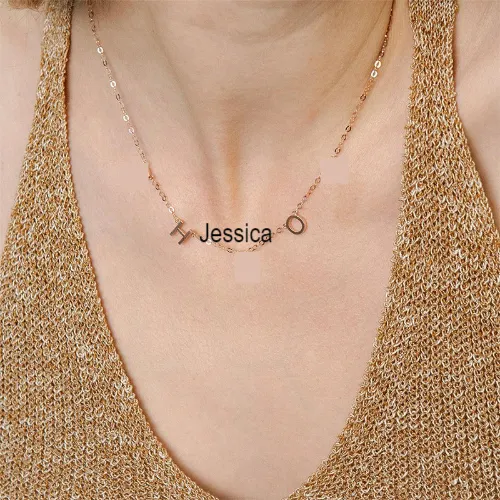 Letter necklace with spaces