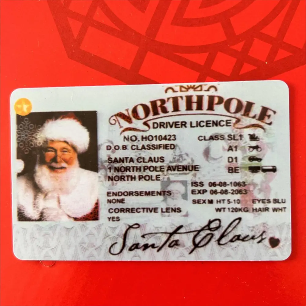 Santa Claus Lost Sled Driving License