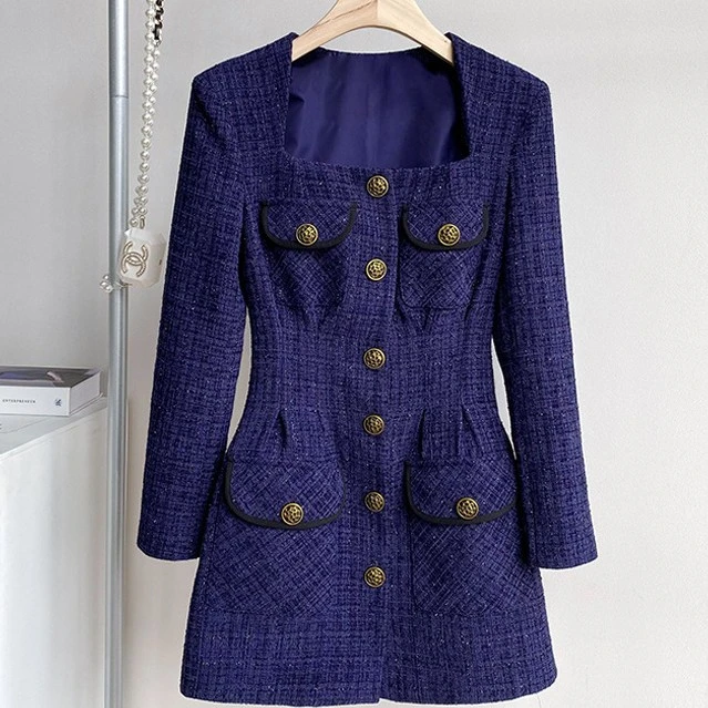 Classic Style French Waist Slimming Dress