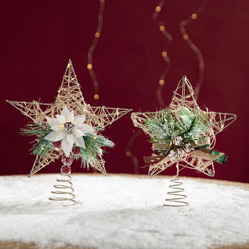 Christmas Iron Sticky Decoration Tree-top Star Decorations