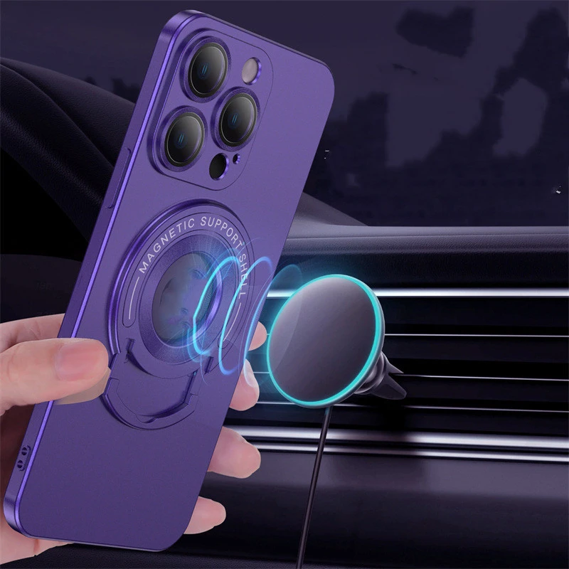 Rod Magnetic Suction Phone Case Frosted