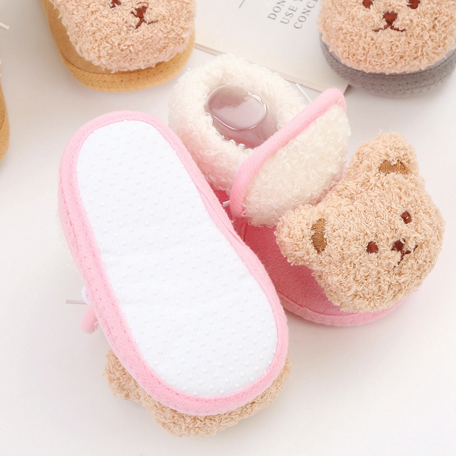 Baby Winter Shoes, Cartoon Bear Soft First Walking Shoes Toddler Shoes