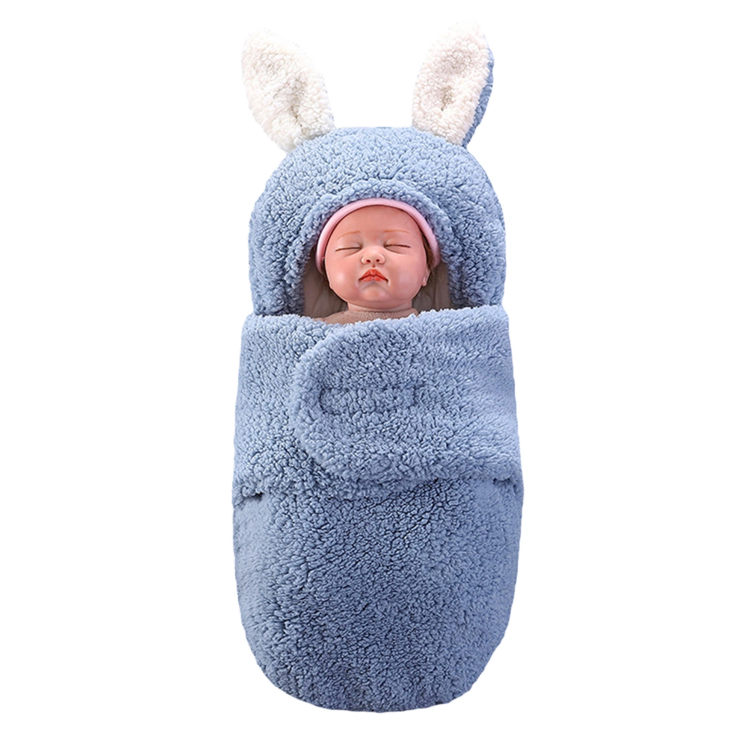 Baby Swaddle Blanket Winter Plush Receiving Blankets Soft Swaddle