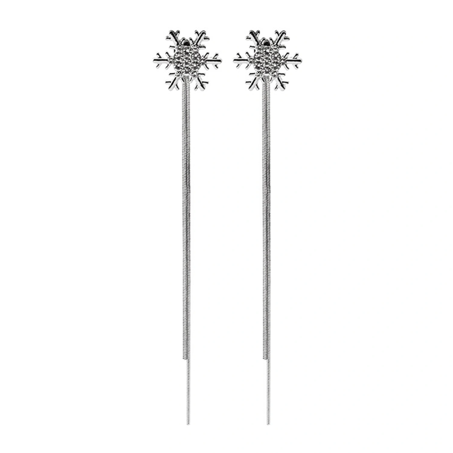 Women Christmas Earrings, Exquisite Snow Tasseled Ear Studs Gift