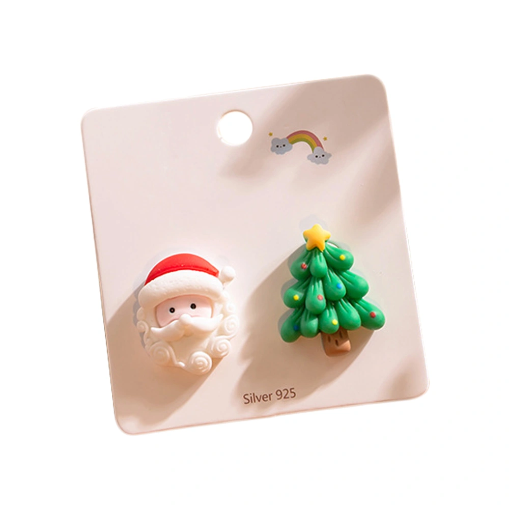 Women Christmas Earrings Dainty Santa Snowman Bear Stud Earrings