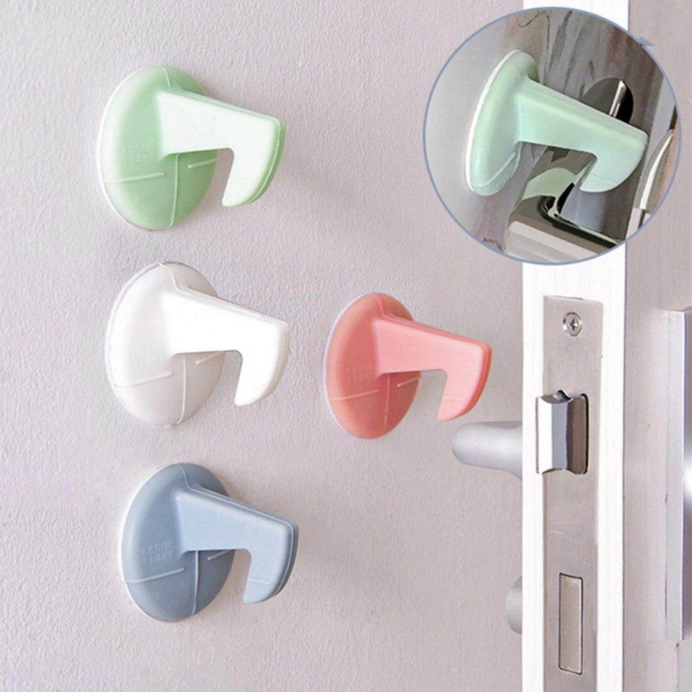 Doorknob Anti-collision Sticker Thickening Silicone Bumper Pad with Hook Silent Bumper Crash Pad White