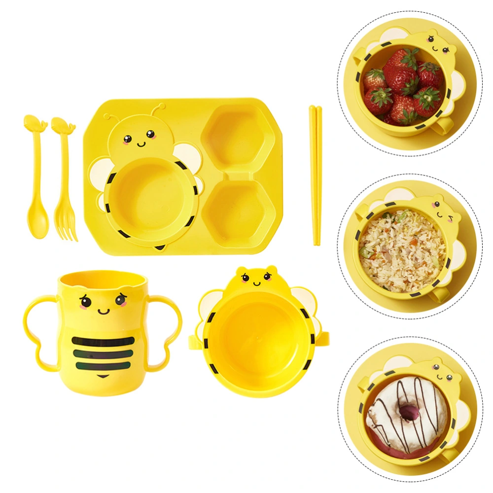 1 Set of Household Kids Plate Adorable Kids Bowl Cartoon Kids Cup Kids Accessory