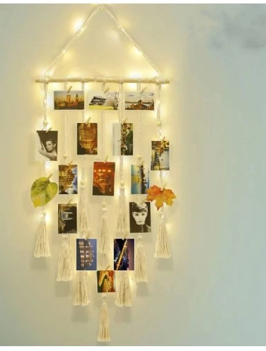 Hanging Photo Display Wall Decor Picture Hanging Clips Collage Picture Frame For Birthday