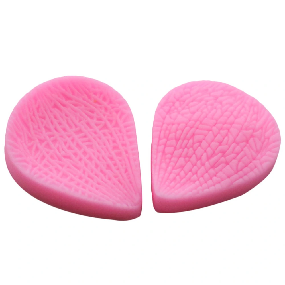 2Pcs 3D Petals Silicone Mold Fondant Chocolate Candy Baking Cookie Moulds Soap Decorating Molds (Pink)