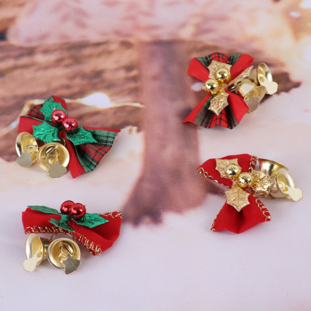 12Pcs Christmas Tree Garland Wreath Bow Bell Decoration Parties Accessories