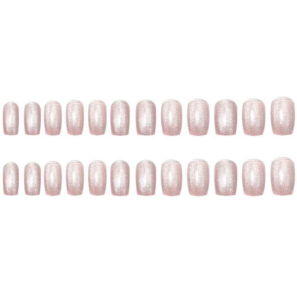 24pcs Press on Nails Short Fake Nails Glue on Nails Decorative False Nail for Women