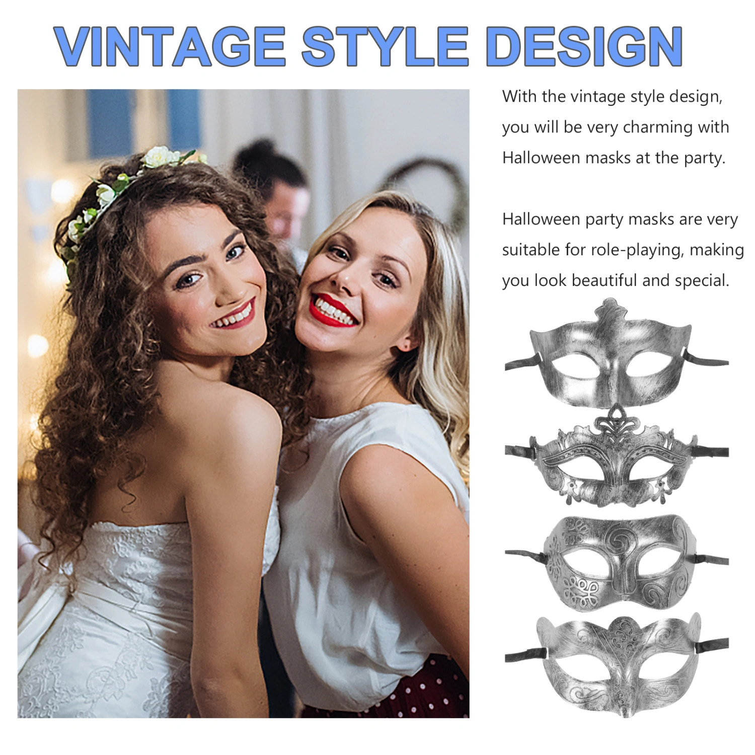 8Pcs Masquerade Mask Venetian Greek Roman Party Mardi Gras Mask for Halloween Christmas