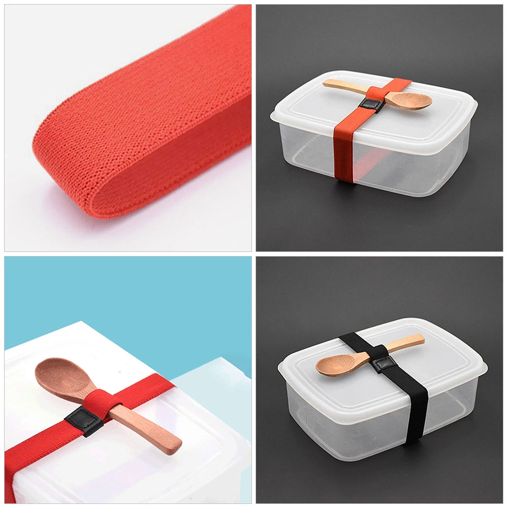 4Pcs Household Bento Bands Wear-resistant Elastic Straps Convenient Bento Fixators