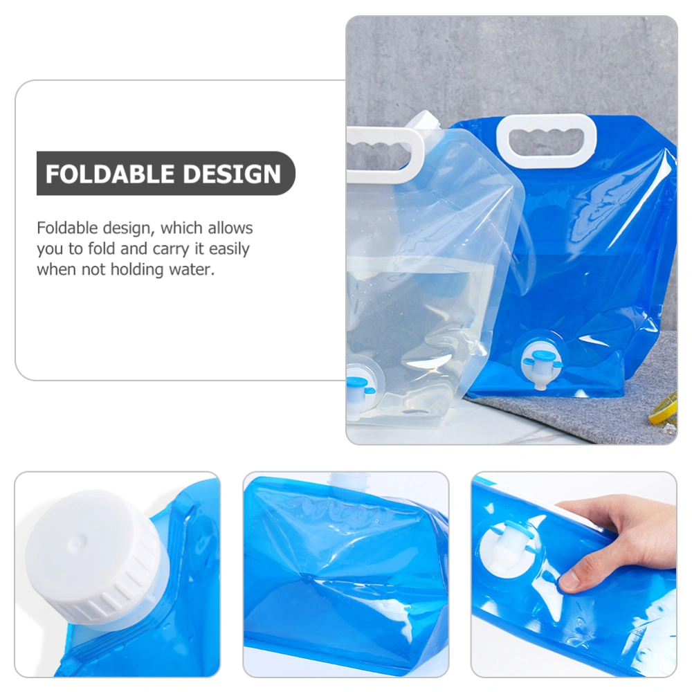 2Pcs Camping Water Bags Collapsible Water Storage Bags Professional Water Pouches Camping Supply