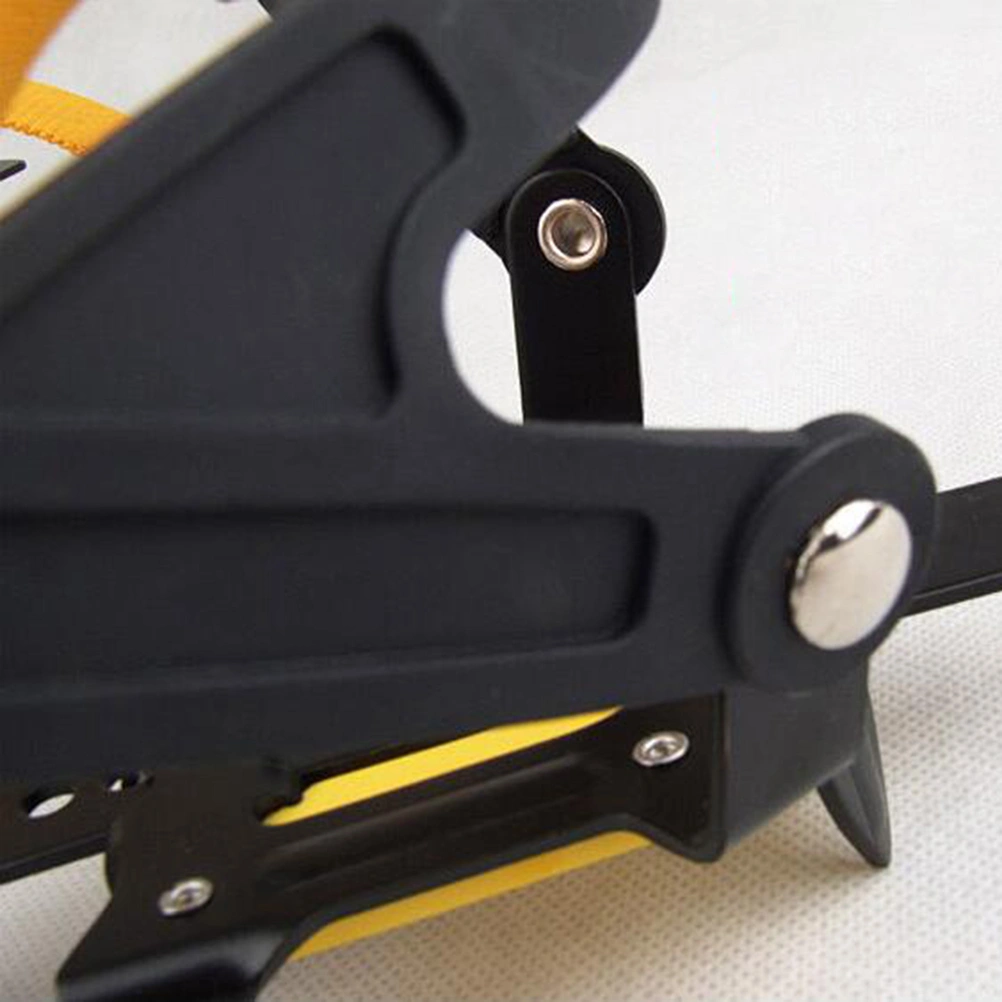 1 Pair of Reinforced 10 Toothed Non-Slip Lacing Manganese Steel Crampons Climbing Shoe Cover