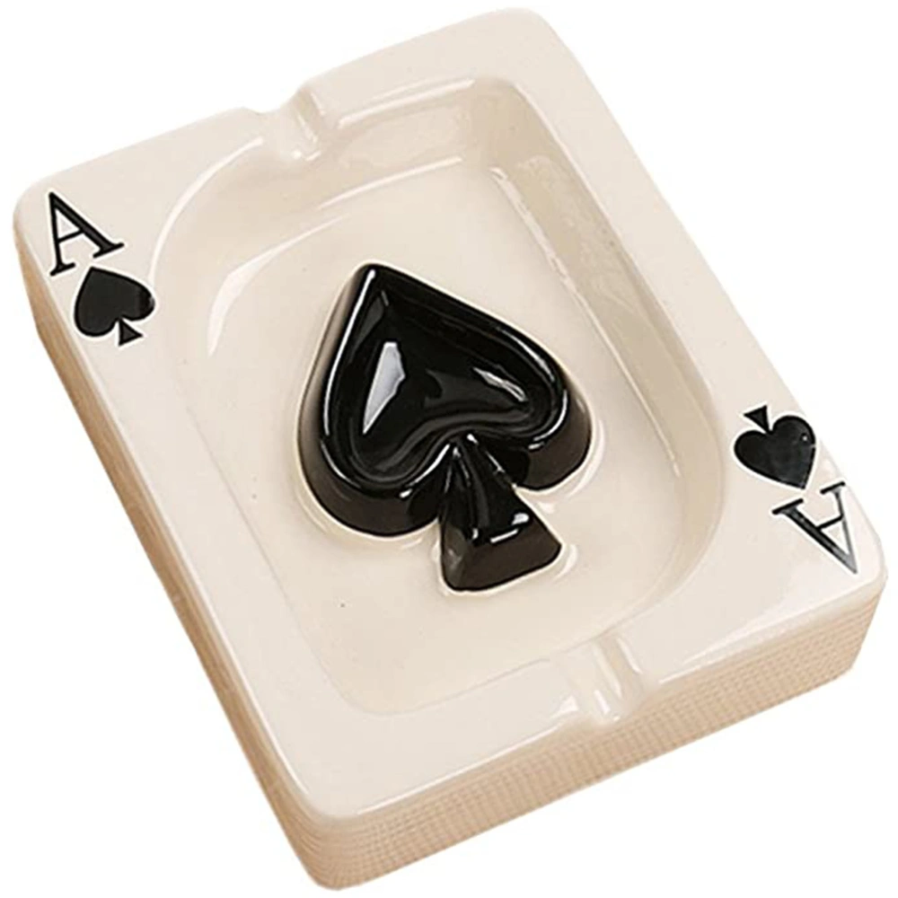 Cigarette Ashtray Playing Card Shape Decorative Ashtray Novel Ornament Gift