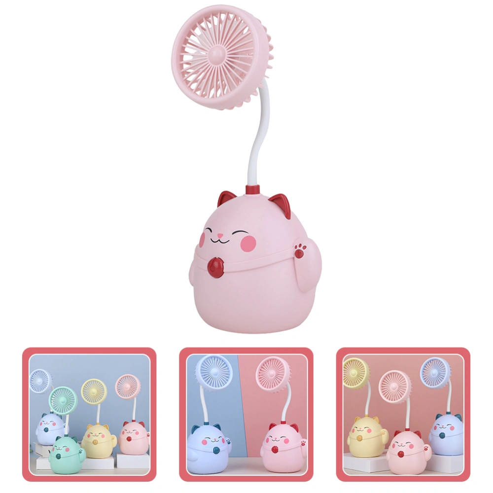 Luck Cat Desktop USB Charging Small Electric Fan for Home Classroom Dorms