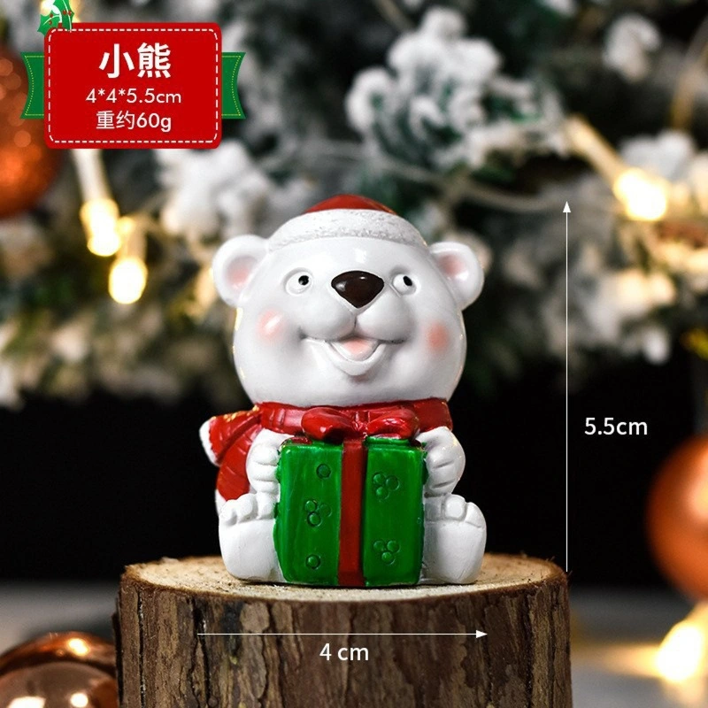 Christmas Resin Decor Xmas Themed Ornament Christmas Landscape Decoration Xmas Figure Decor