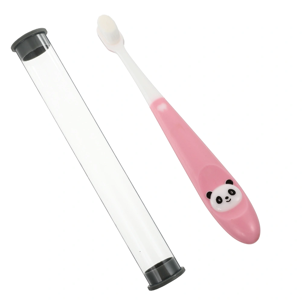 1Pc Practical Lovely Children Toothbrush Manual Cartoon Kids Toothbrush with Bucket