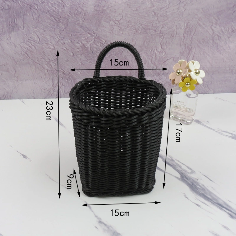 Wall Basket Door Back Hanging Basket Kitchen Bathroom Wall Storage Basket