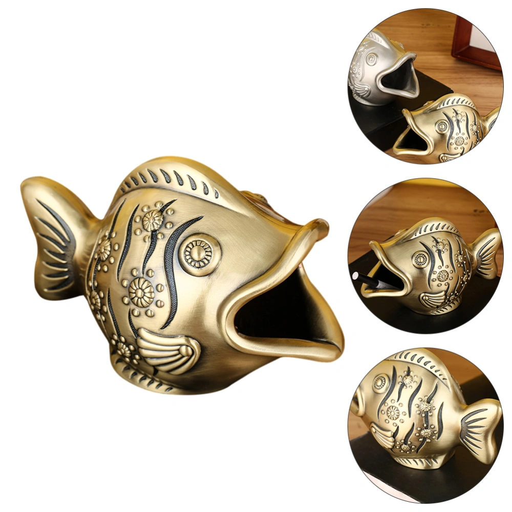 1pc Creative Goldfish Shape Ash Tray Adornment Household Ashtray Ornament