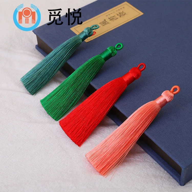 12Pcs Bookmarks Tassel Craft Making Tassel with Loop Bookmarks Pendant Tassel for Keychain