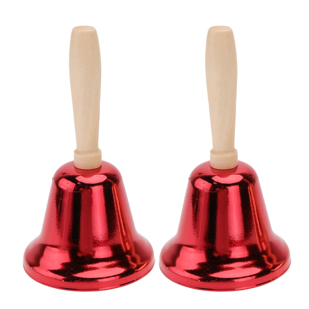 2pcs Super Loud Christmas Hand Bells Lovely Service Hand Bells Party Props