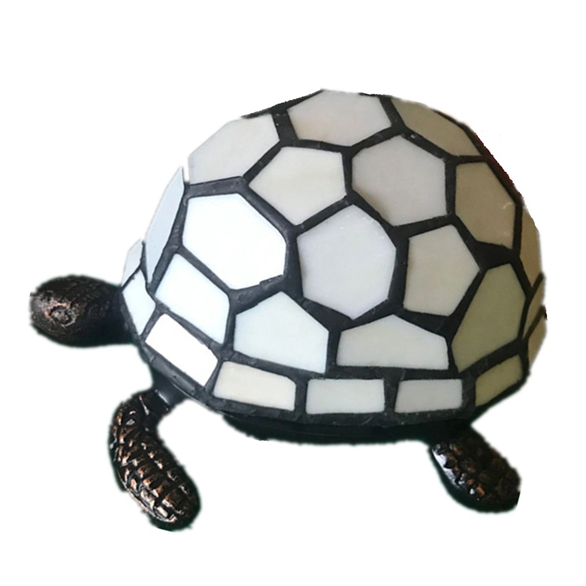 Wonderful Table Lamp Turtle Shaped Table Lamp Decorative Lights for Restaurant Study Bedroom with EU Plug No Bulb (Warm Light, White)