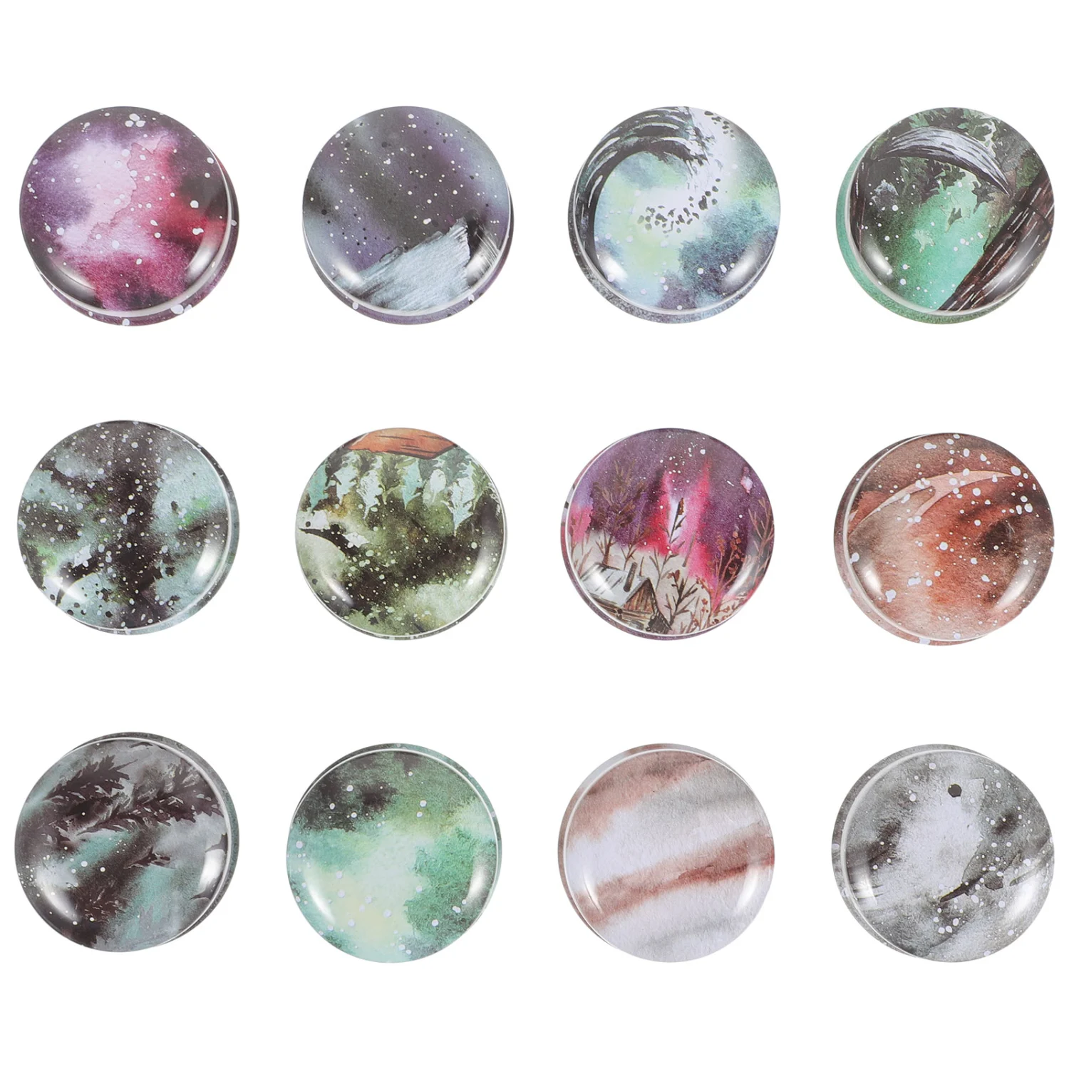 12Pcs Candle Jar Delicate Candle Jars Small Tinplate Containers Small Candle Cans (Random Pattern)