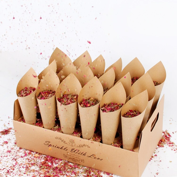 1 Set of Party Confetti Cone Holder Box Confetti Stand Tray Bouquet Confetti Cones