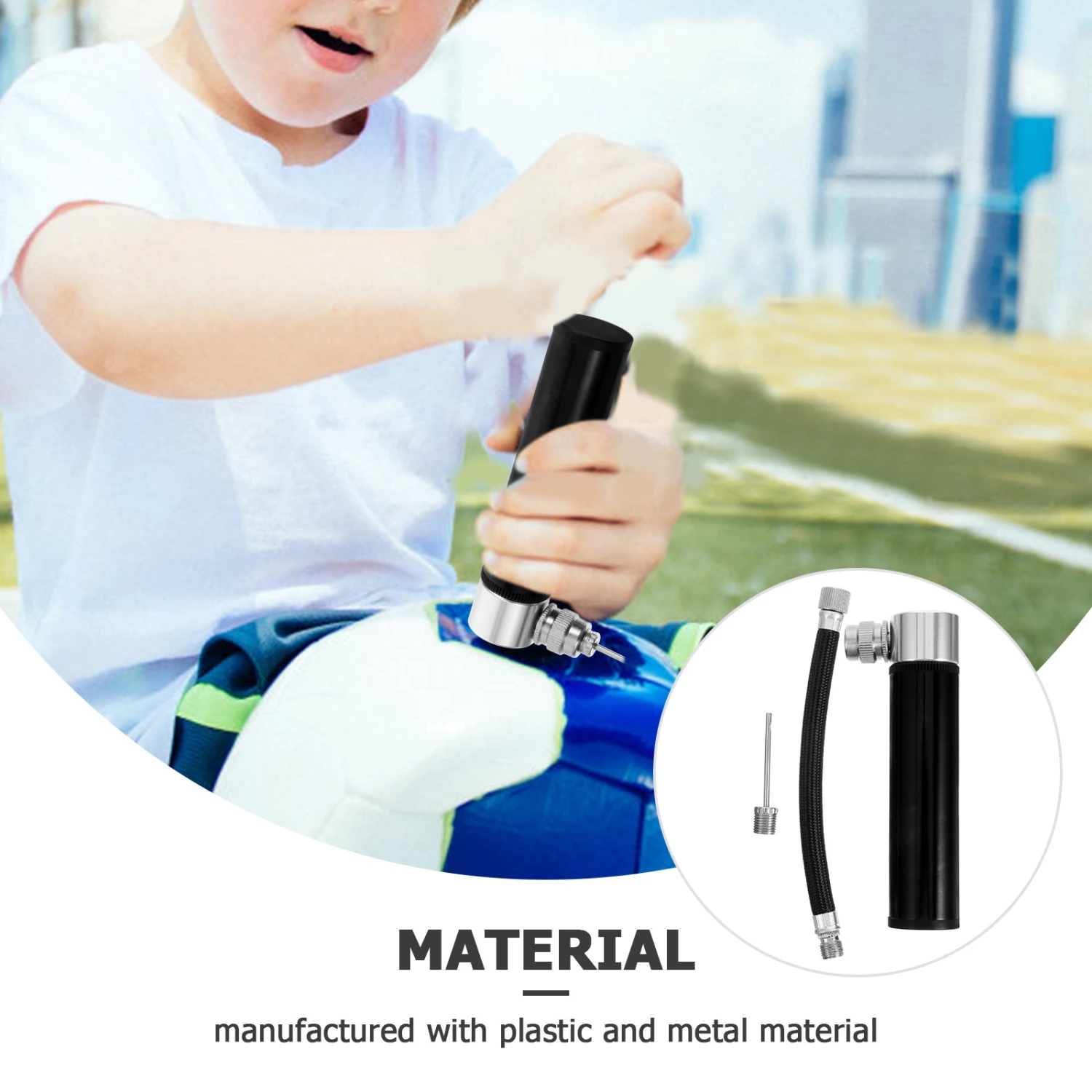 1 Set Ball Pump Sports Ball Pump Hand Air Pump for Bike Basketball Soccer Ball Volleyball Rugby