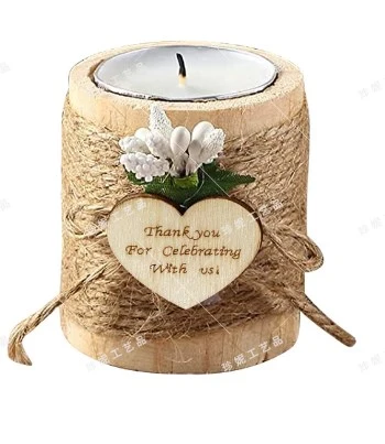 Candle Holder Small Candle Stand Wooden Tea Light Candle Holder Wedding Table Centerpiece