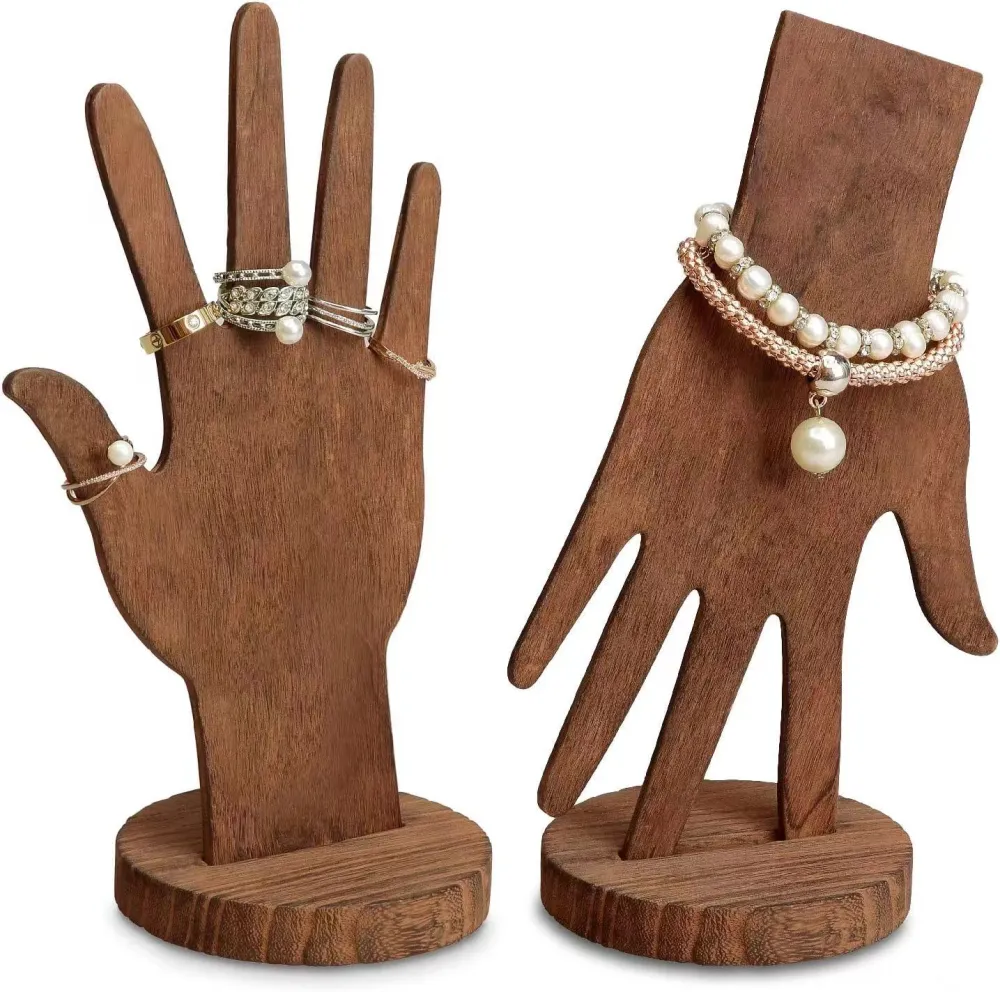 Hand Shape Jewelry Rings Holder Jewelry Display Rack Palm Design Jewelry Holder