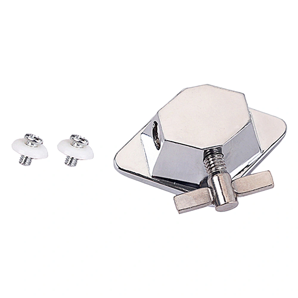 Floor Tom Leg Bracket Durable Metal Drum Base Plate Drum Rack Percussion Part (Silver)