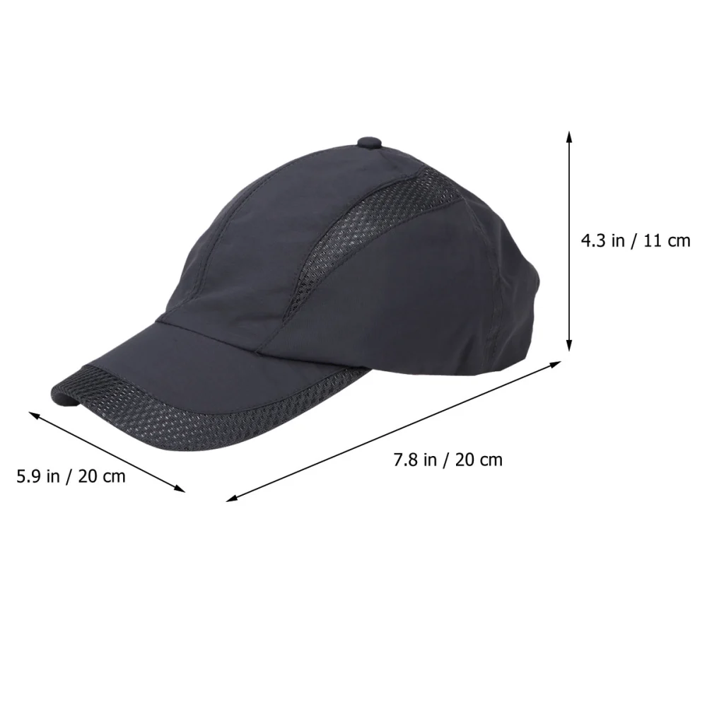 1pc Outdoor Baseball Quick-dry Baseball Breathable Sports Fashion Peaked for Fishing Camping (Dark Grey)