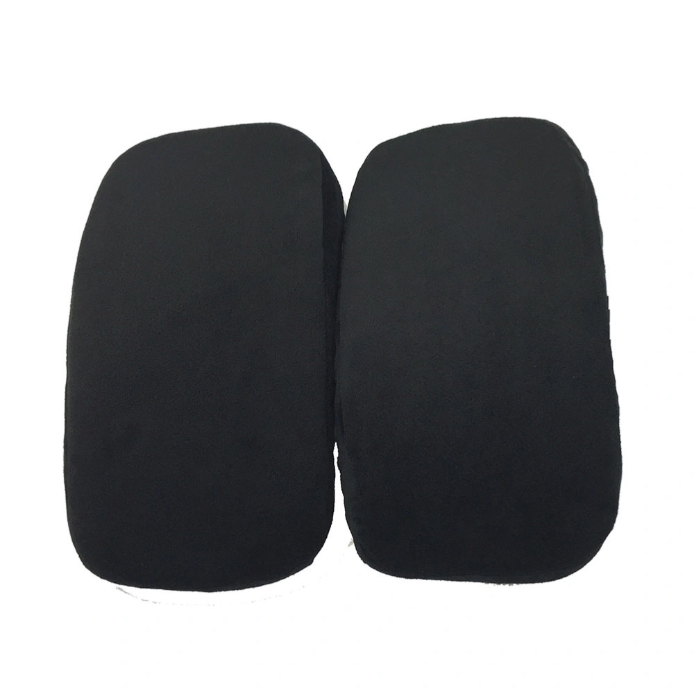 2pcs Ergonomic Memory Office Chair Armrest Pads Comfy Gaming Chairs Arm Rest Cushion for Elbows Forearms Pressure Relief (Black)