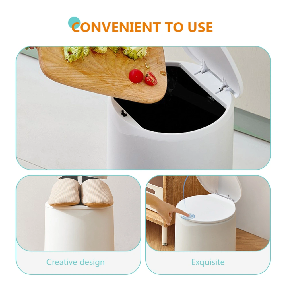 Household Living Room Bathroom Trash Can With Lid Rubbish Can Kitchen Garbage Can