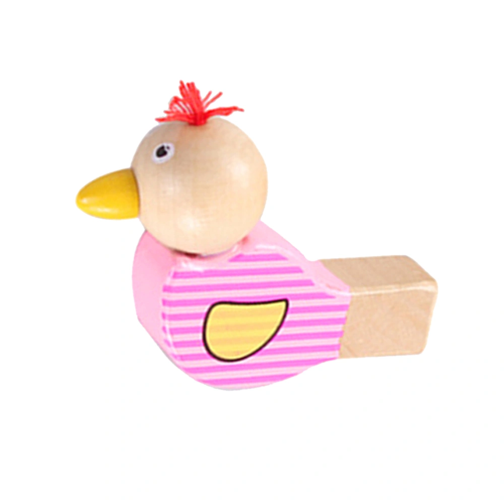 Wooden Cartoon Bird Whistle Colorful Creative Whistle Animal Musical Toy Early Educational Wind Instruments for Boys and Girls (Random Color)