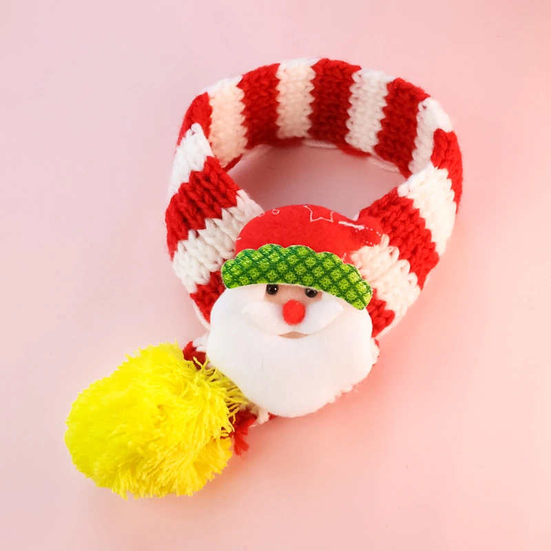 Christmas Santa Clause Pet Scarf Comfortable Pets Scarf Decor Pet Comfortable Scarf Cat Dog Scarf