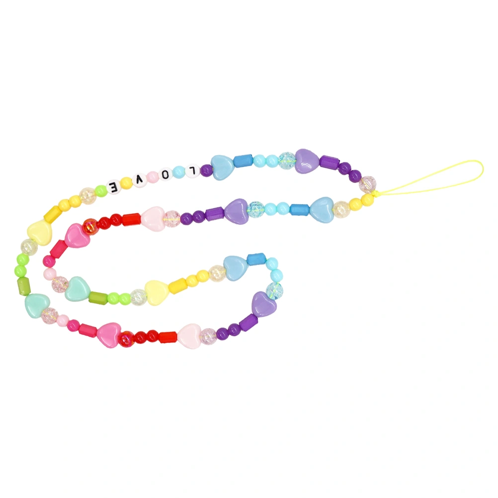Beaded Phone Neck Strap Long Camera Lanyard Resin Beaded Phone Lanyard
