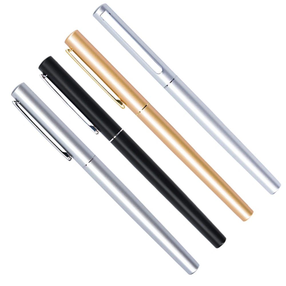 4pcs Classical Metal Gel Pen Advertising Pen Signature Pen for Writing Business(Assorted Color)
    