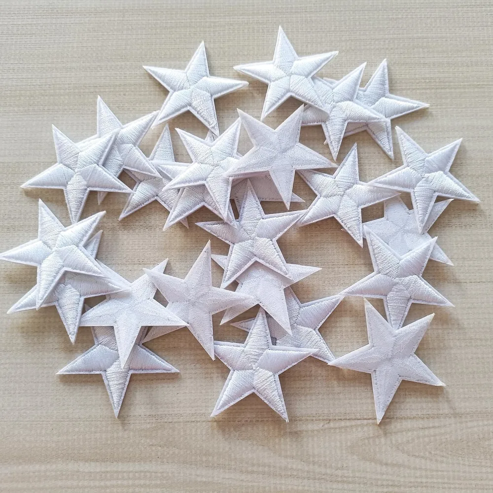 20Pcs Star Shaped Clothes Patches Star Pattern Iron Patches Compact Hat Patches Hat Supply