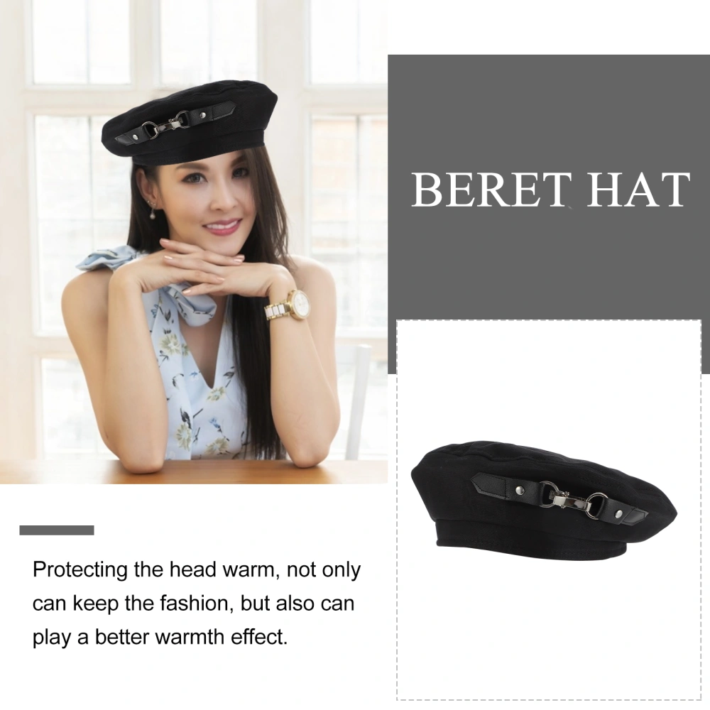 Fashion Hat Autumn Winter Vintage Beret Hat Women Classic Decorative Beret Hat