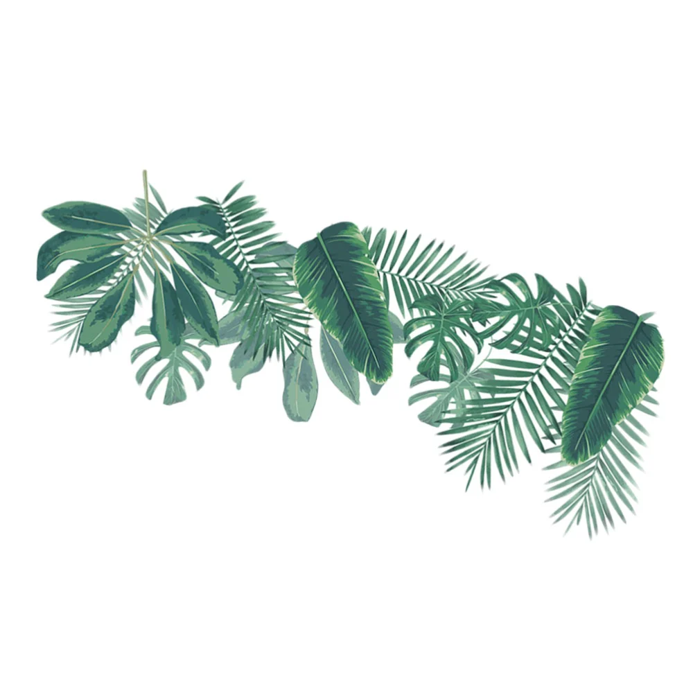 1Pc Green Leaves Wall Decal Removable PVC Wall Sticker Decorative Wallpaper