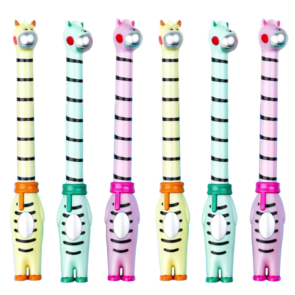 6pcs Giraffe Shape Pen Plastic Sign Pens Multi-use Sign Pen Writing Pens