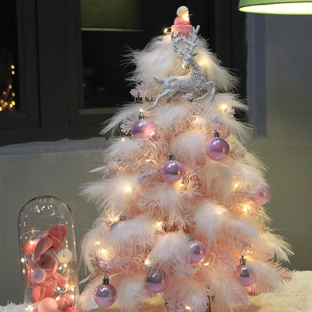 1Pc Christmas Adornment Desktop Xmas Tree ed Decorative Tree (Pink)