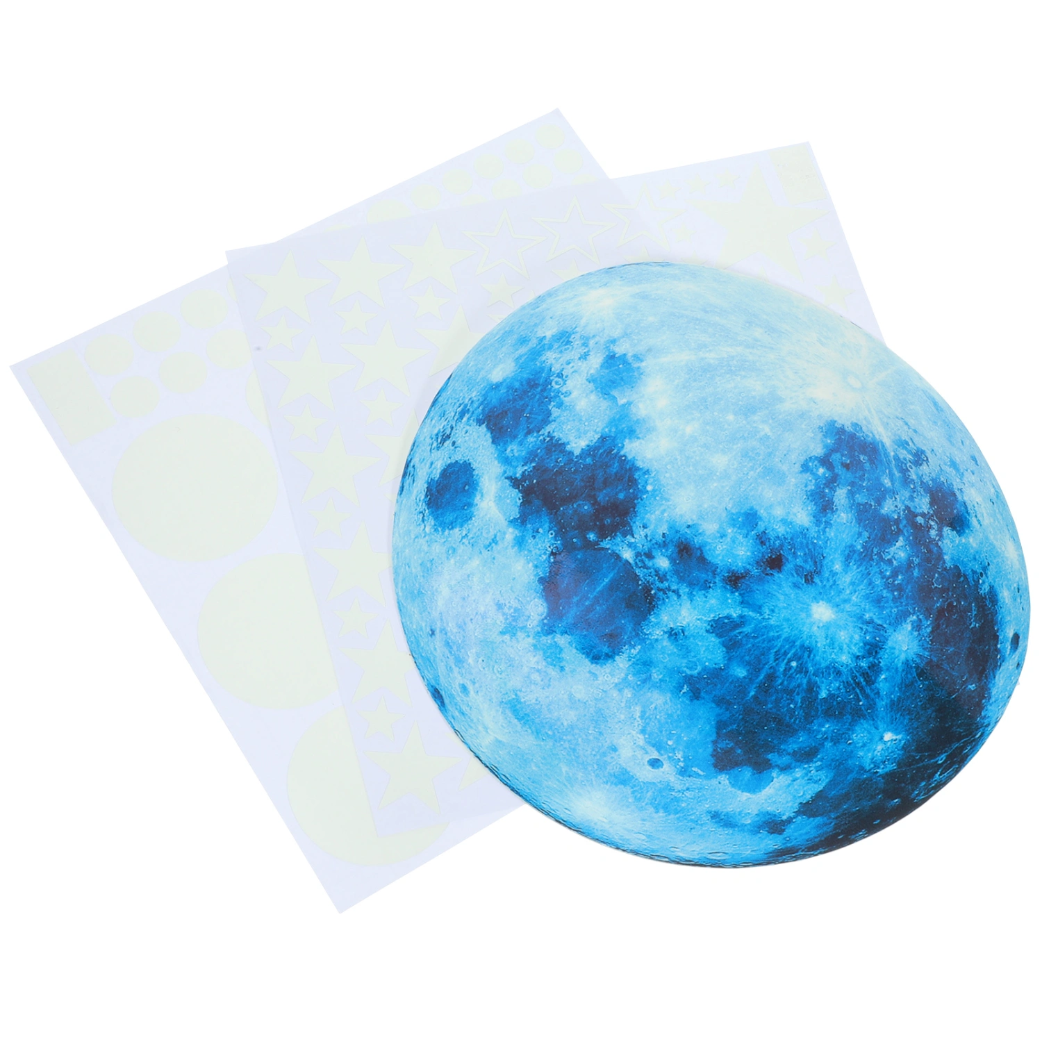 1 Set of PVC Glow in The Dark Stars and Moon Dots Sticker for Ceiling Wall Decor