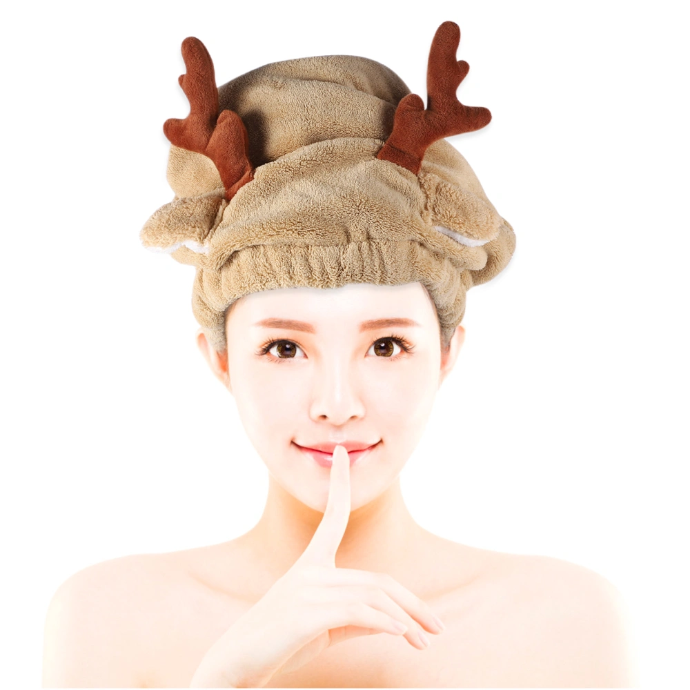 Christmas Antler Shower Hair Dry Quick Dry Hair Towel Hair Wraps