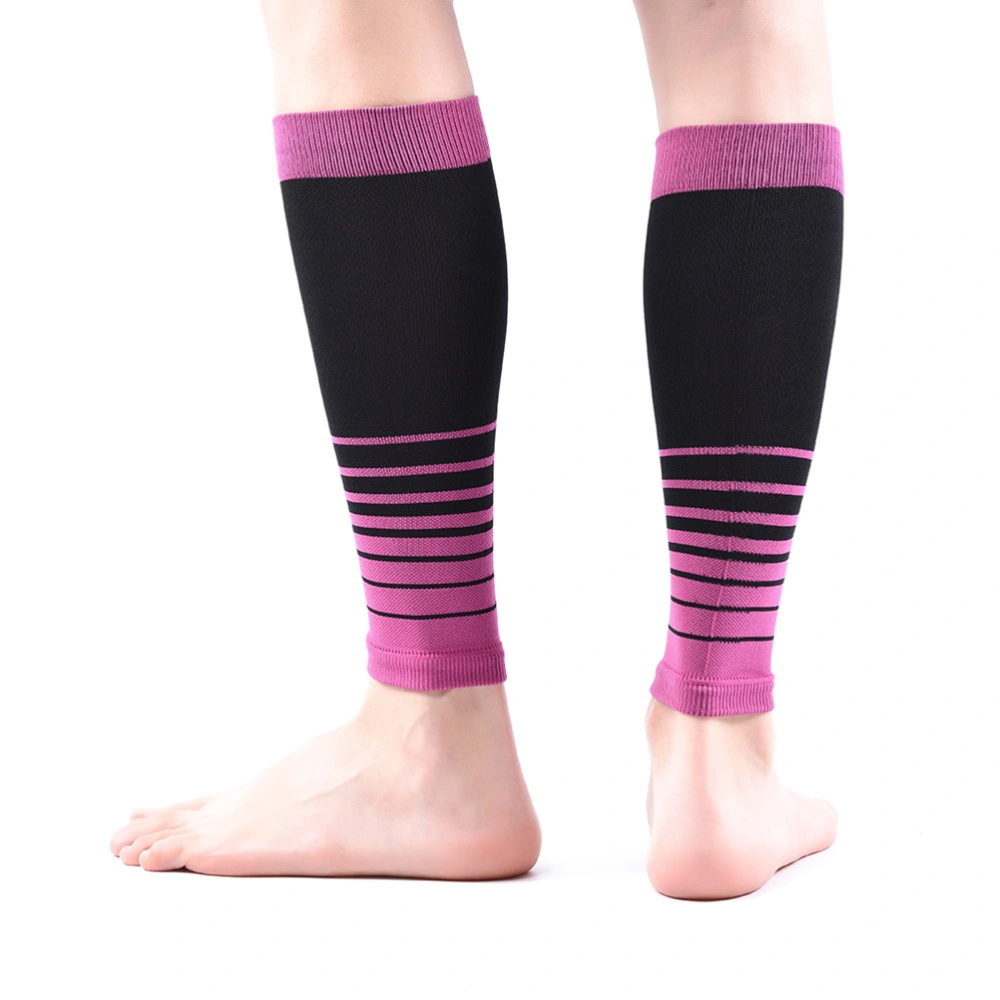 A Pair of Calf Compression Sleeve Leg Performance Support Men Women Runners Guard Sleeve for Running Jogging Exercising (Purple)