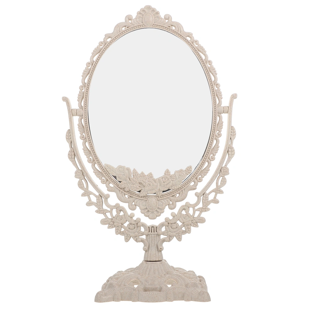 1PC European Style Retro Pattern Mirror Desktop Beauty Makeup Mirror Cosmetic Mirror